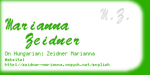 marianna zeidner business card